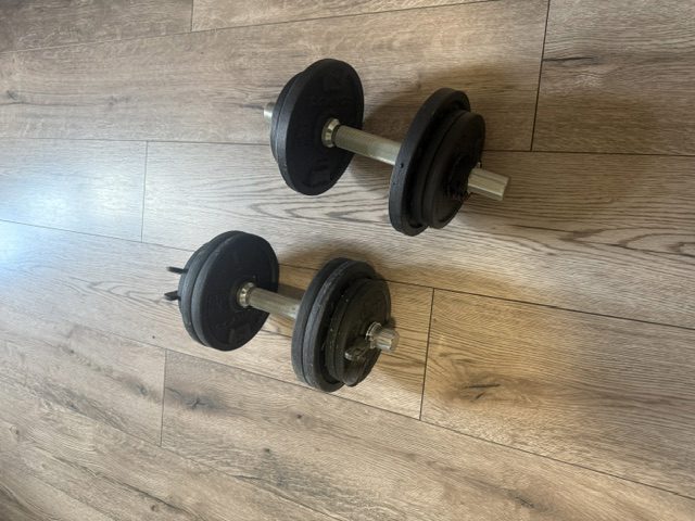 Jednoruční činky - celková hmotnost 23kg